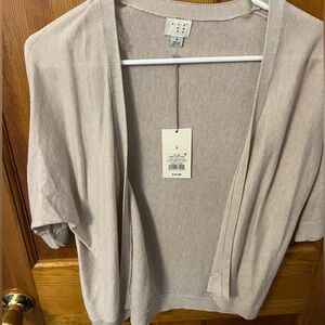 Short sleeve tan cardigan - NWT
